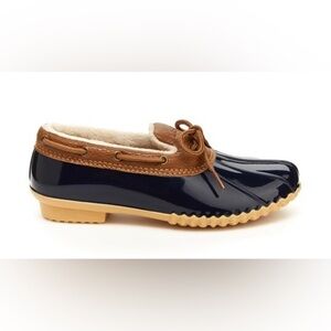 NWT JBU by Jambu Women’s Woodbury Waterproof Duck Shoes Navy/Tan Size 10M